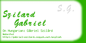 szilard gabriel business card