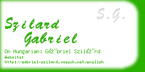 szilard gabriel business card